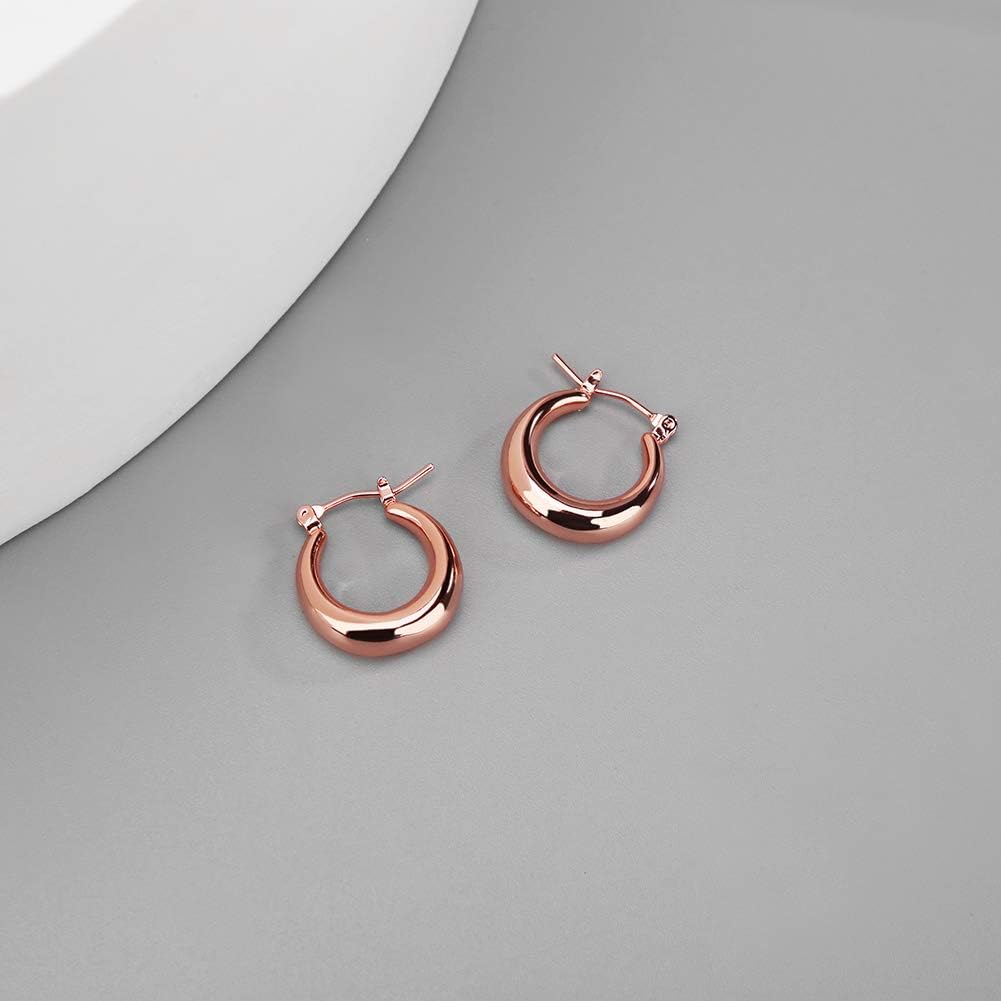 LILIE&WHITE Chunky Gold Hoop Earrings – Hypoallergenic, Minimalist Jewelry for Women