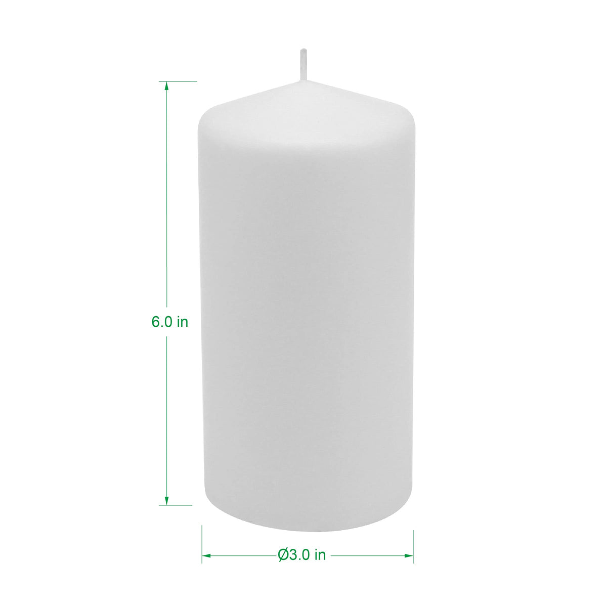 Stonebriar Unscented White Tall Pillar Candles, 65 Hour Burning Candle Pillars, Perfect for Decor, Weddings, Emergencies 3" X 6", 6 Count 🍁 All In One Marketplace Canada