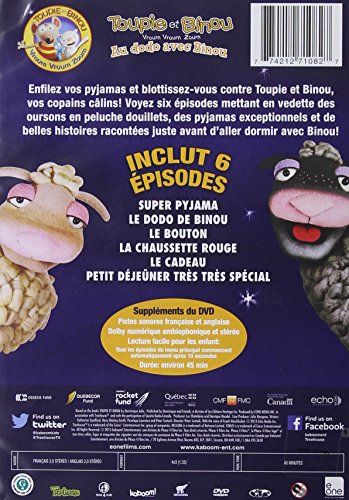 Toopy and Binoo VVZ: Bedtime with Binoo (French) (Bilingual)