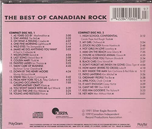 THE BEST OF CANADIAN ROCK [RARE COMPILATION FROM 1991]