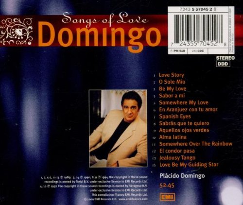 Placido Domingo / Songs of Love - CD
