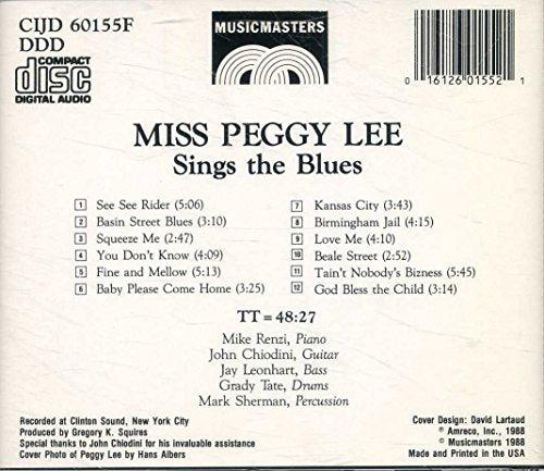 Miss Peggy Lee Sings the Blues