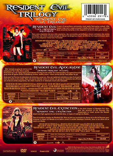 Resident Evil/Resident Evil: Apocalypse/Resident Evil:Extinction (Multi Feature, 3 discs) w/ Bonus Disc Bilingual