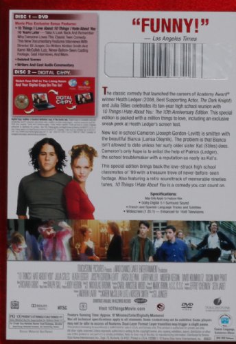 10 Things I Hate About You (Two Disc Special Edition - Includes DVD & Digital Copy)