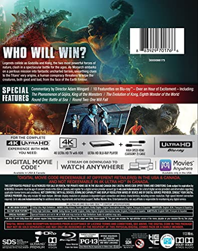 Godzilla Vs. Kong - 4K/Blu-Ray