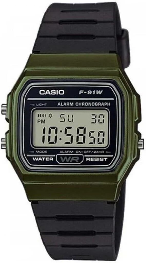 Casio F91W Digital Watch – Water Resistant, LED Light, 7-Year Battery
