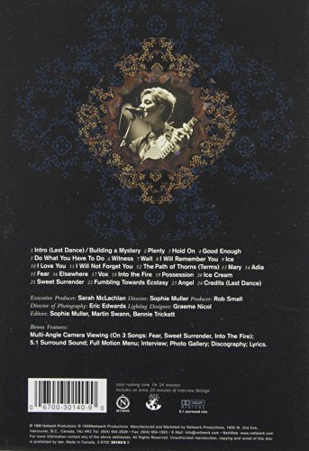 Sarah Mclachlan / Mirrorball - DVD (Used)