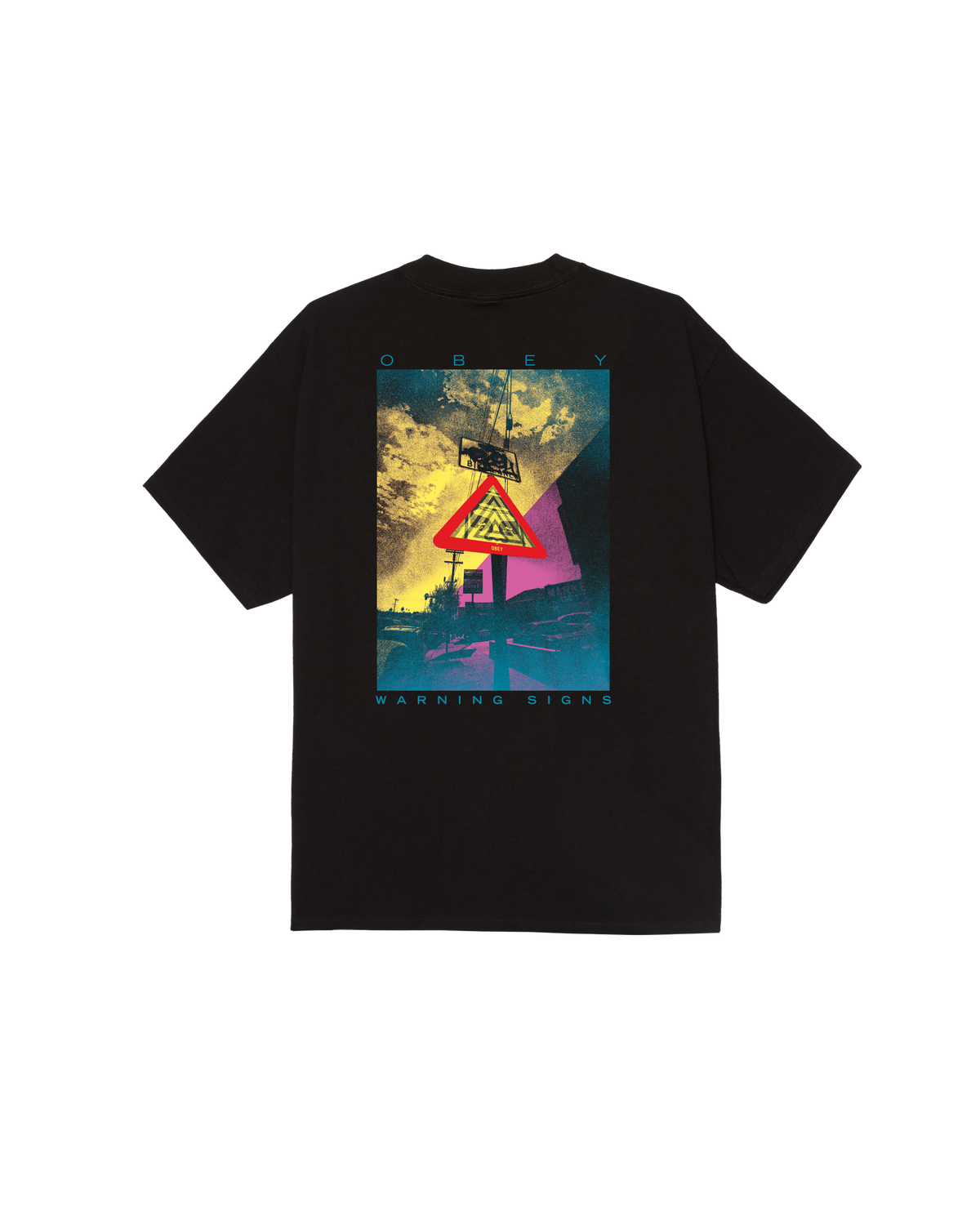 Obey 'Warning Sign' Tee - Black