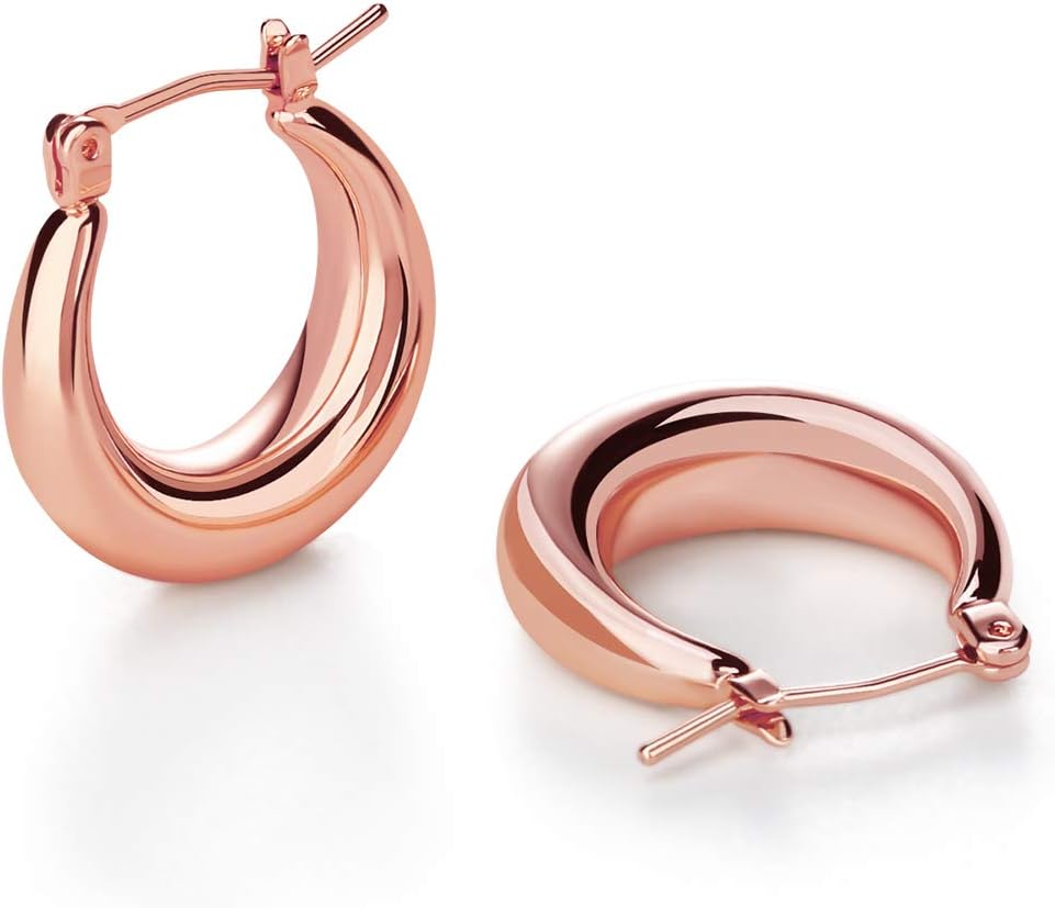 LILIE&WHITE Chunky Gold Hoop Earrings – Hypoallergenic, Minimalist Jewelry for Women