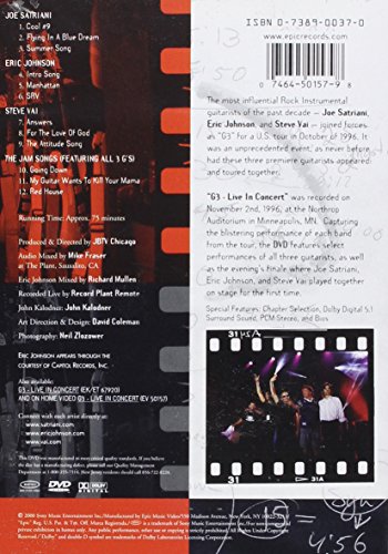G3 / Live In Concert: (Satriani, Johnson & Vai) (1996) - DVD (Used)