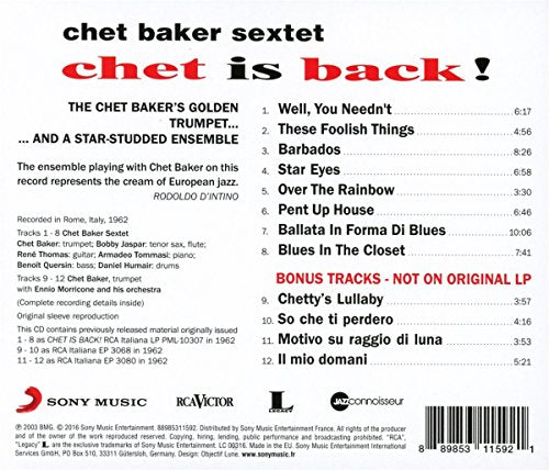 Chet Baker Sextet / Chet Is Back! - CD