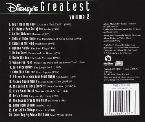 Disney's Greatest, Vol. 2