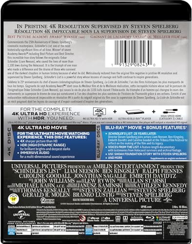 Schindler's List: 25th Anniversary Edition - 4K/Blu-Ray