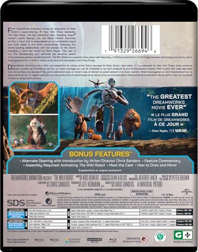 The Wild Robot: Collector's Edition - 4K/Blu-Ray