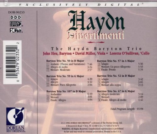 Haydn: Baryton Divertimenti