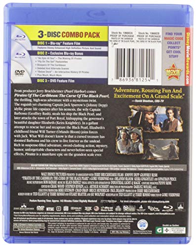 Pirates Of The Caribbean: The Curse Of The Black Pearl - Blu-Ray/DVD (Used)