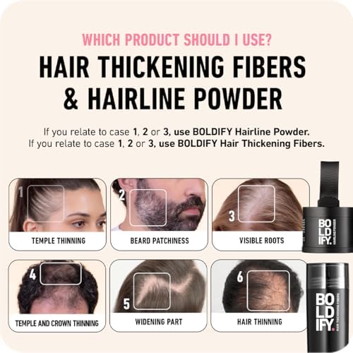 BOLDIFY Hair Fibers for Thinning Hair, for Women & Men, Dark Brown 28g|B01G4NMIZG