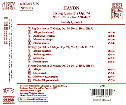 Streichquartette Op.74,1-