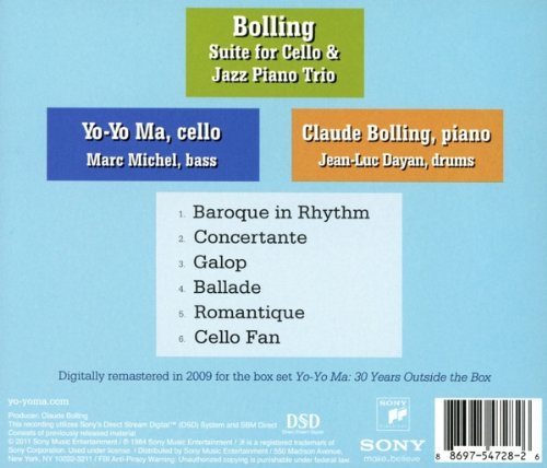 Bolling: Suite For Cello And Jazz Pi Ano Trio