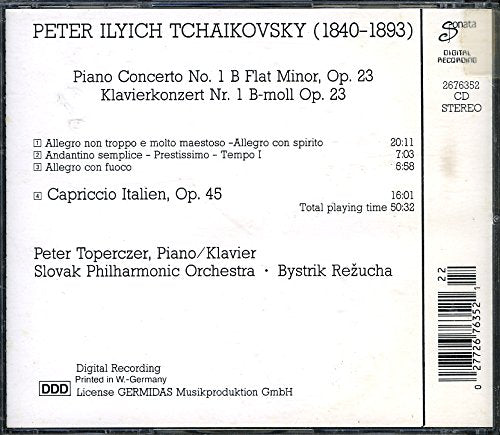 Tchaikovsky: Piano Concerto No. 1 in B flat Minor, Op. 23 / Capriccio Italien, Op. 45