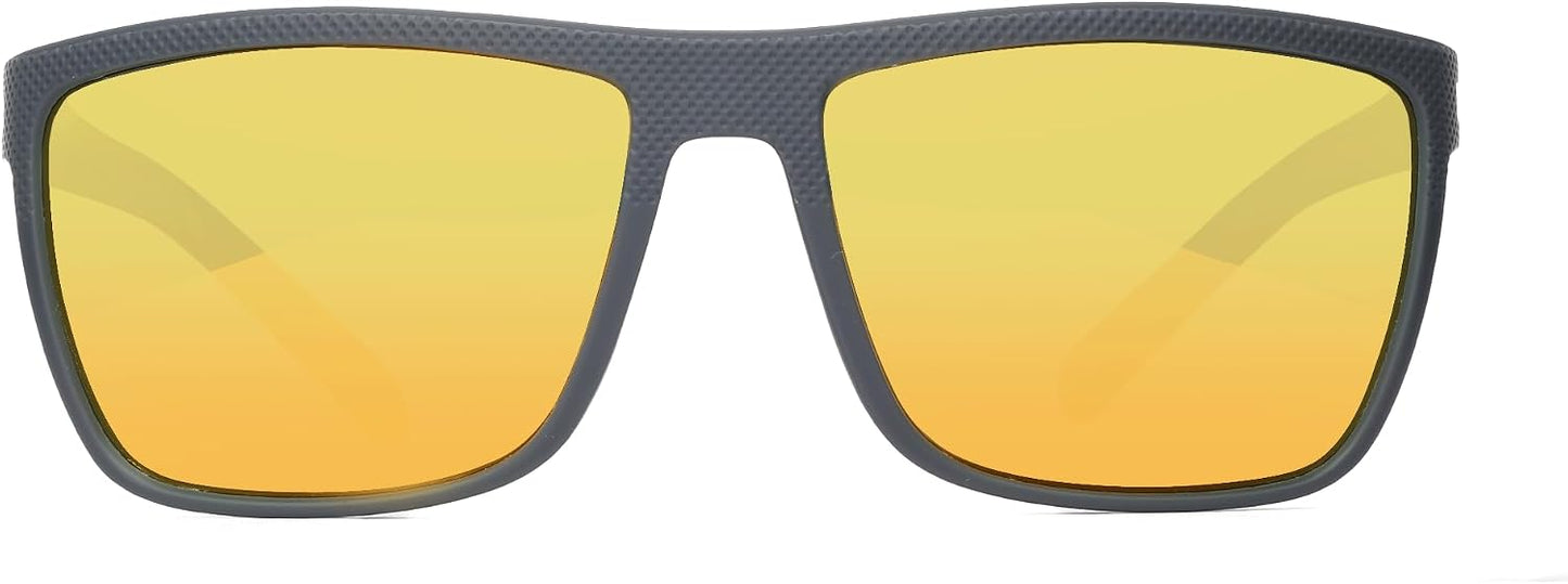 ZENOTTIC Polarized Sunglasses for Men – Lightweight TR90 Frame, UV400, Square