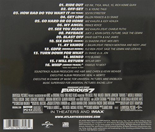 Soundtrack / Furious 7 (Original Motion Picture Soundtrack) - CD (Used)