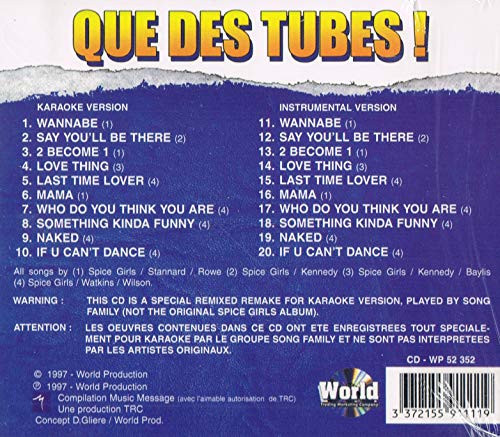 Karaoke Que Des Tubes / Special Spice Girls ( No graphics on TV)