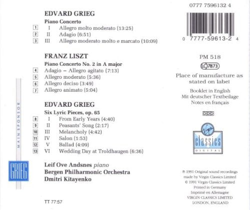Piano Cto - Six Lyric Pieces