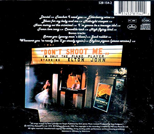 Elton John / Don't Shoot Me I'm Only The Piano Player - CD