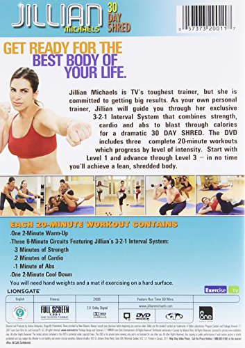 Jillian Michaels: 30 Day Shred -  DVD