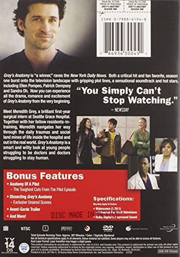 Grey's Anatomy / The Complete First Season - DVD (Used)