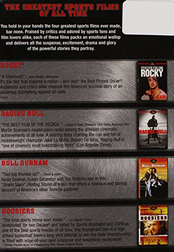 Sports Giftset (Bull Durham / Hoosiers / Raging Bull / Rocky )