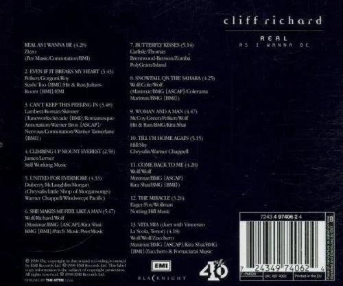 Cliff Richard / As Real As I Wanna Be - CD