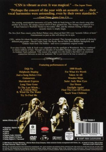 Crosby, Stills & Nash: The Acoustic Concert - DVD (Used)