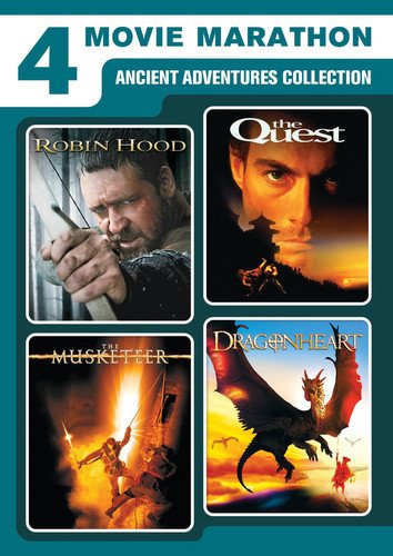 4 Movie Marathon: Ancient Adventures Collection (Robin Hood / The Quest / The Musketeer / Dragonheart) - DVD (Used)