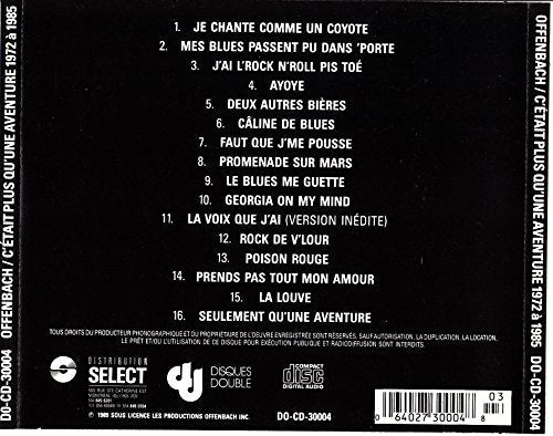 Offenbach / C'était Plus Qu'une Aventure 1972 À 1985 - CD (Used)