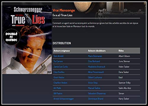 Monsieur et Madame Smith - Mr. & Mrs. Smith (English/French) 2005 (Widescreen) Doublé au Québec / Vrai Mensonge - True Lies (English/French) 1994 (Widescreen) Doublé au Québec (Cover Bilingue) 2 Films