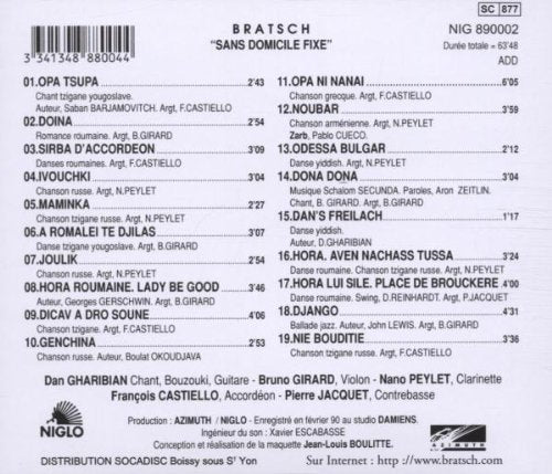 Bratsch / Sans Domicile Fixe - CD (Used)
