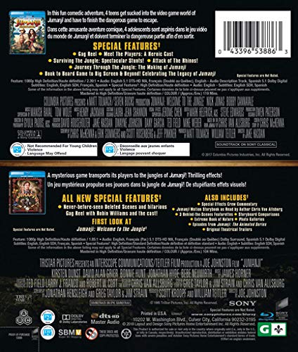 Jumanji (1995) / Jumanji: Welcome to the Jungle - Set [Blu-ray] (Bilingual)
