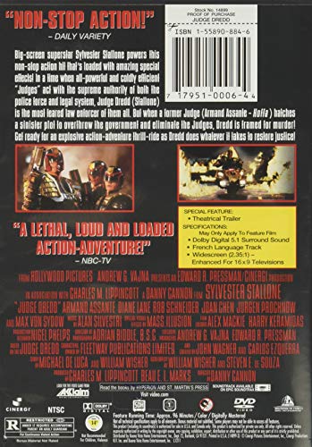 Judge Dredd - DVD (Used)