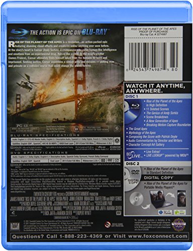Rise of the Planet of the Apes - Blu-Ray/DVD (Used)
