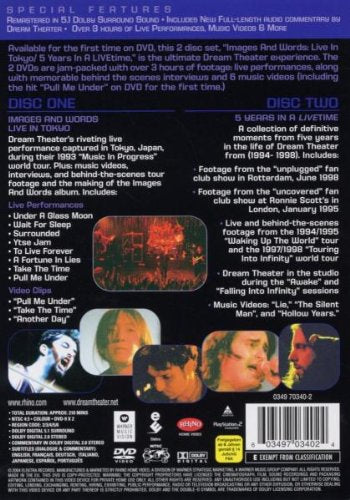 Dream Theater - Images and Words Live in Tokyo / 5 Years in a Live Time [Import]