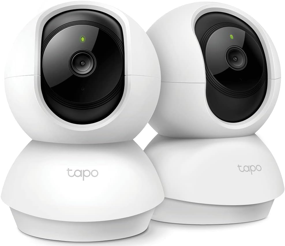 Tapo 2K Pan/Tilt Indoor Security Camera, 360° Track, C210P2, 2-Pack|B09Y8C185M
