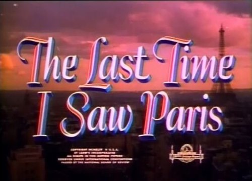 The Last Time I Saw Paris DVD Elizabeth Taylor Van Johnson Roger Moore