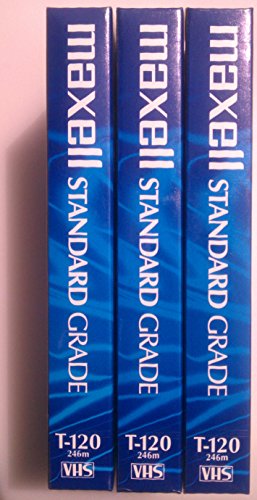 Maxell Standard VHS Videocassette -VHS -50 mil -2 Hour -SP, 6 Hour -EP