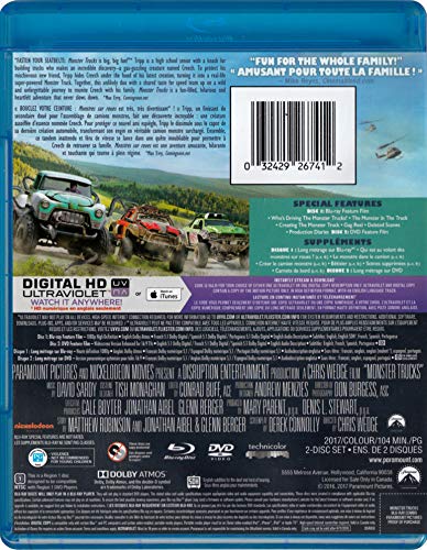 Monster Trucks [Blu-ray + DVD +Digital HD] (Bilingual)