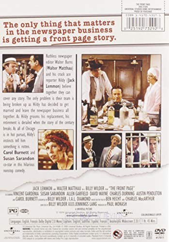 The Front Page [DVD] (Bilingual)