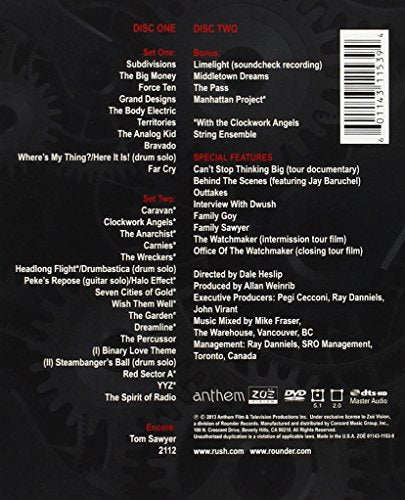 Clockwork Angels Tour (2DVD)