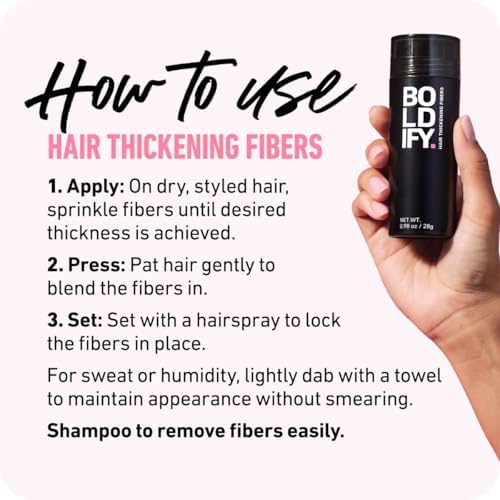 BOLDIFY Hair Fibers for Thinning Hair, for Women & Men, Dark Brown 28g|B01G4NMIZG