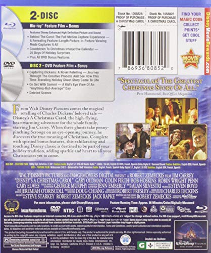 Disney's A Christmas Carol [Blu-ray + DVD] (Bilingual)